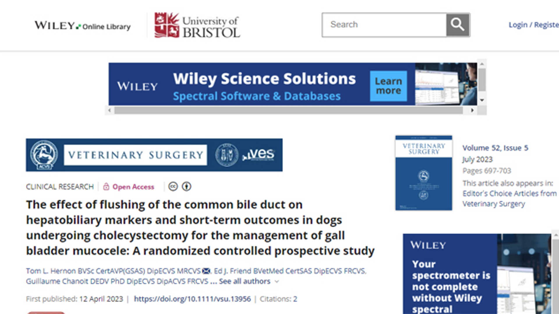 Screenshot of Tom Hernon's award winning publication